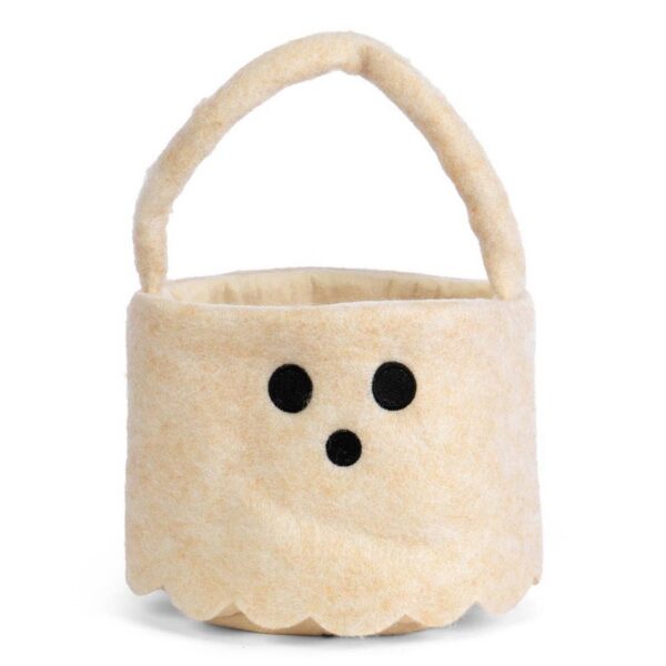 Cream Felt Ghost Halloween Basket
